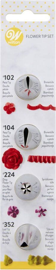 Wilton Spuitmondjes Set Flower Garneerspuit #102 #104 #224 #352