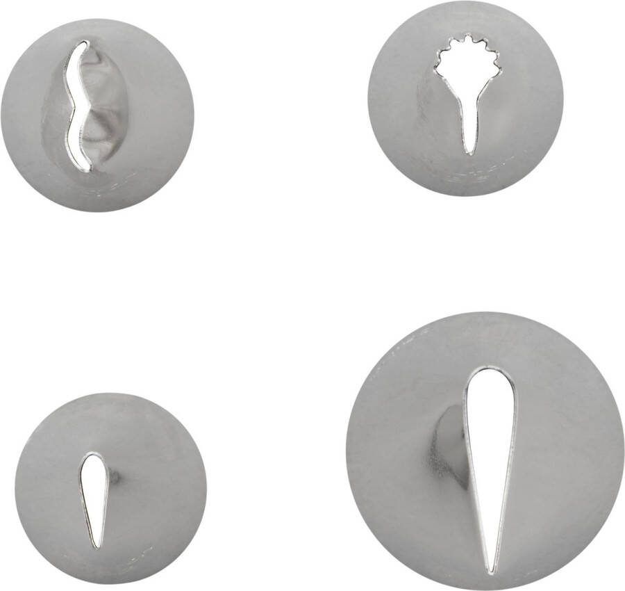 Wilton Spuitmondjes Set Garneerspuit voor Taartdecoratie RVS #86 #100 #102 #125