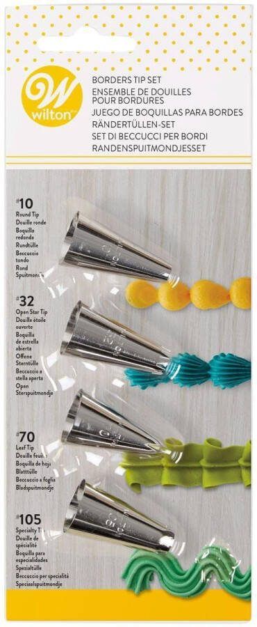 Wilton Spuitmondjes Set Garneerspuit voor Taartdecoratie Sierranden #10 #32 #170 #105