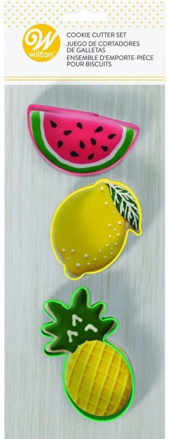 Wilton Uitsteekvormpjes Ananas Citroen Watermeloen 3 Uitstekers 7-8 cm
