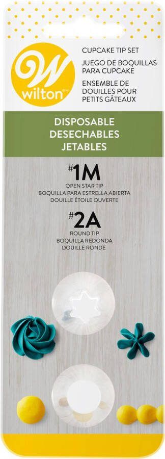 Wilton Wegwerp Spuitmondjes Set Garneerspuit voor Taartdecoratie #1M #2A
