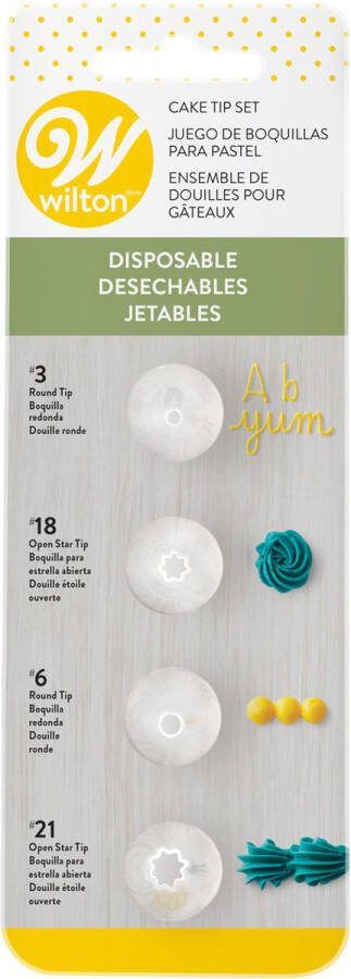 Wilton Wegwerp Spuitmondjes Set Garneerspuit voor Taartdecoratie #3 #18 #6 #21
