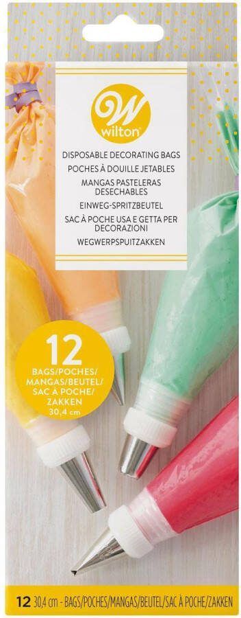 Wilton Wegwerp Spuitzakken Slagroomspuit Garneerspuit 30cm pk 12