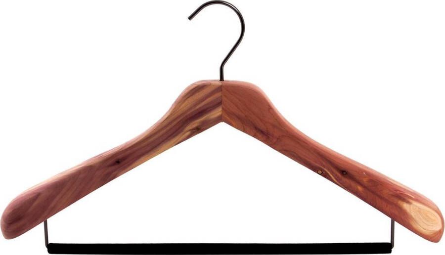 Winkelinrichtingwebshop.nl Galantha kledinghangers contour body met brede schouders en hanglat Set van 5 stuks Hout