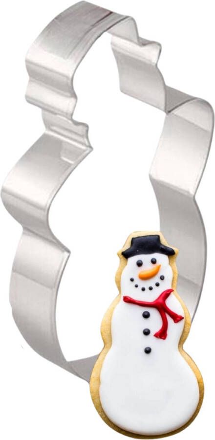 Winkrs Uitsteekvorm Sneeuwpop 13CM Winter Kerst mal voor Koekjesdeeg Fondant en Klei Metaal Kerstvorm
