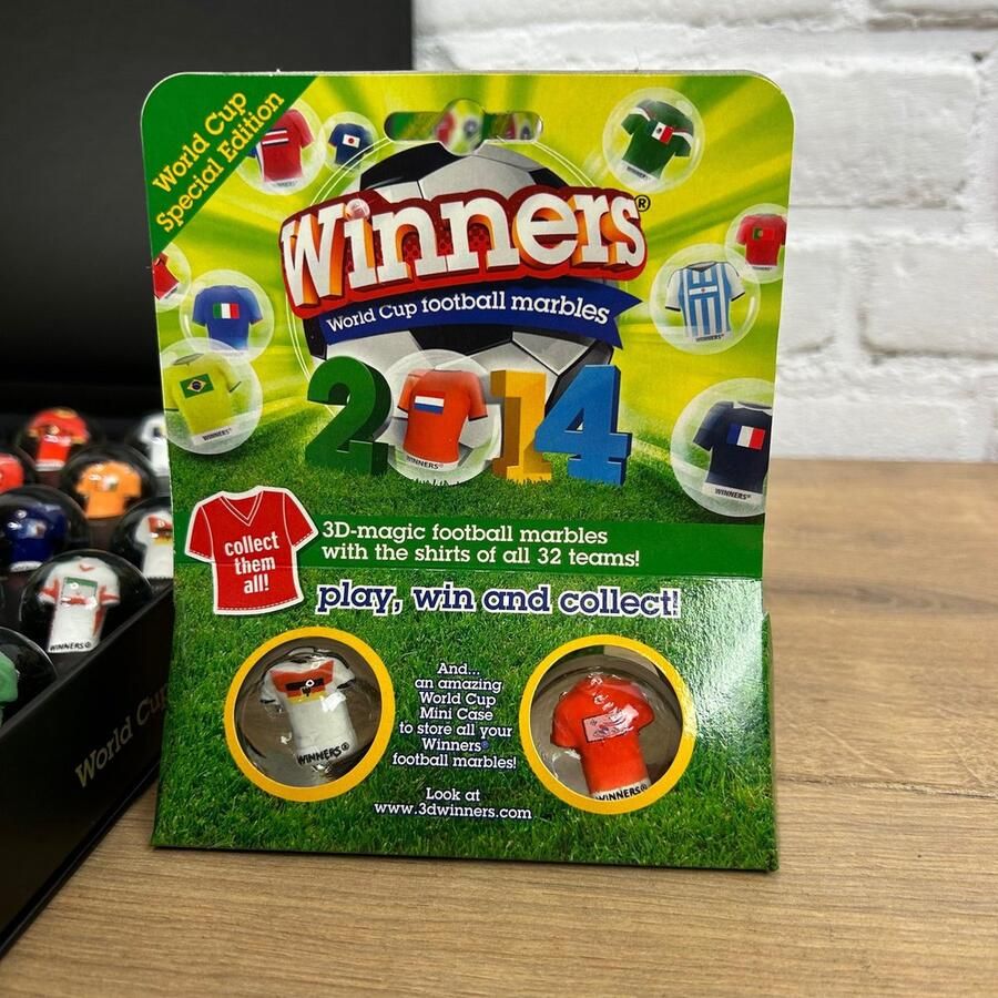 Winners 12 Voetbal Knikkers BULK Korting 32 landen World Cup Glazen voetbalknikkers voor het EK & WK