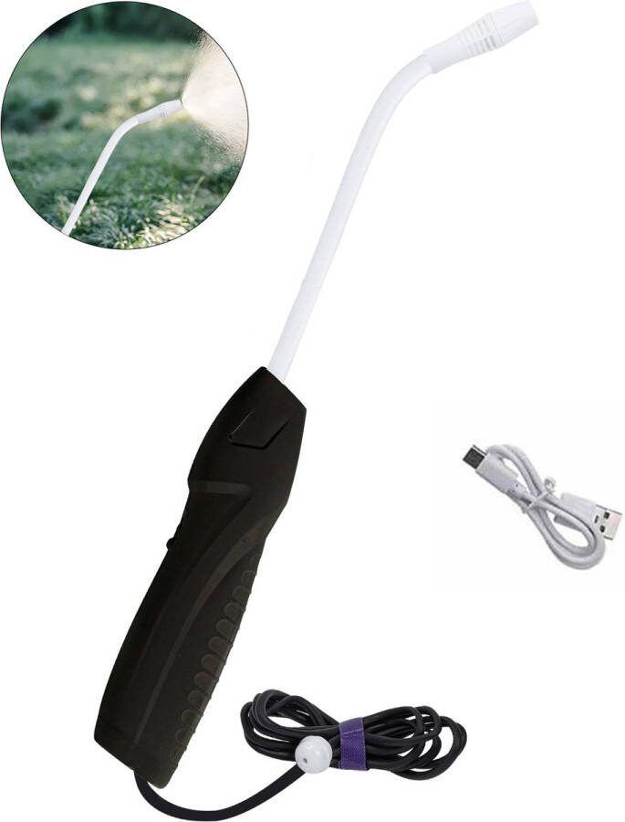 Winnes Elektrische sproeier USB oplaadbaar Geschikt voor gazon-onkruidplantensproeier tuinsproeier met 2M slang