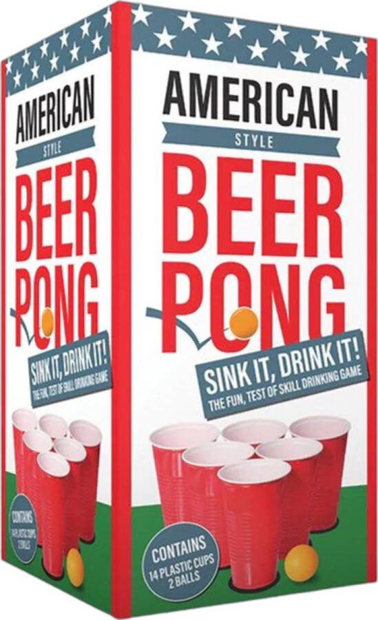 #winning Beerpong Spel Actiespel Bierpong Amerikaanse Stijl 14 Cups 2 Balletjes 53821