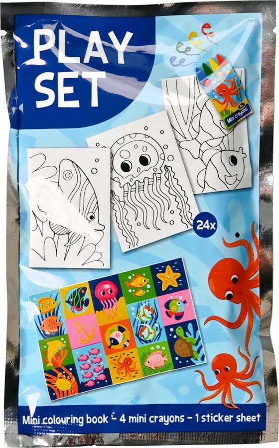 WIns-Holland B.V. Kleurset inhoud: mini kleurboek (24 pagina's) 4 mini waskrijtjes en een stickervel 10 1x16cm