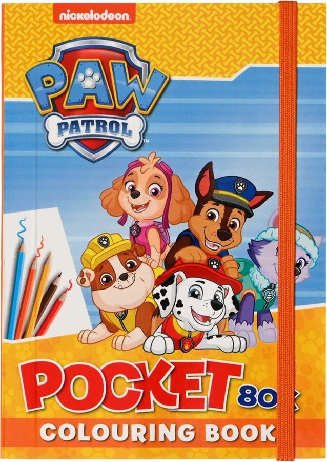 WIns-Holland B.V. Pocket kleurboek met elastiek Paw Patrol Geel