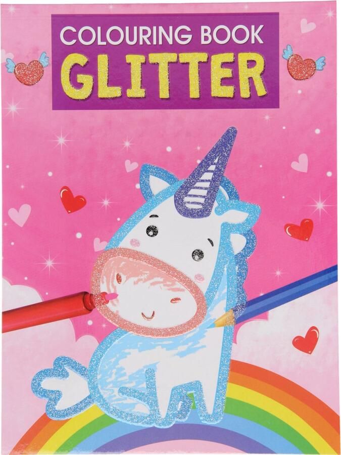 Wins holland Glitter Kleurboek Eenhoorn