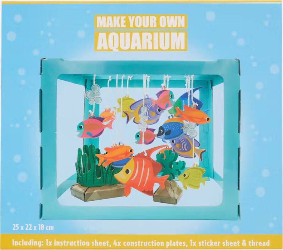 Wins-holland Wins Maak je eigen bouwplaat Aquarium 25x22x18cm