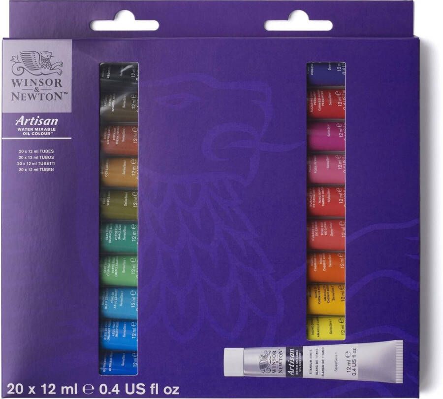 Winsor & Newton Artisan Water Mixable Oil Colour 20x12ml Beginners set