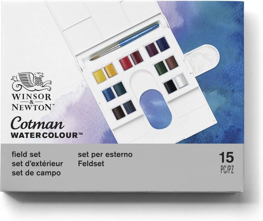 Winsor & Newton Cotman Aquarel Field set 14 halve napjes