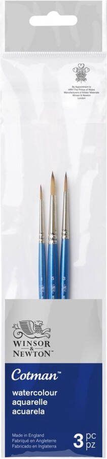 Winsor & Newton Cotman Penseel Korte Steel Set van 3 V.1