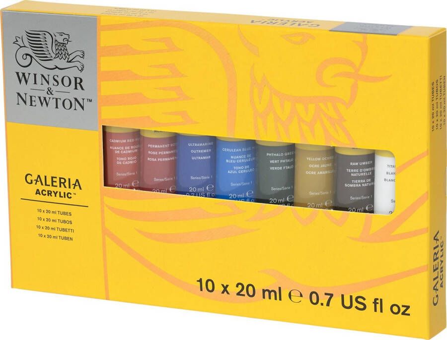 Winsor & Newton Galeria Acrylic Colour 10 X 20ml Tube Set