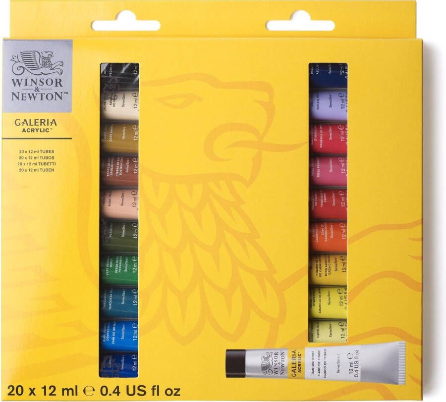 Winsor & Newton Galeria Acrylic Colour 20x12ml Beginners set