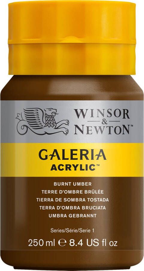 Winsor & Newton Galeria Acrylverf 250ml Burnt Umber