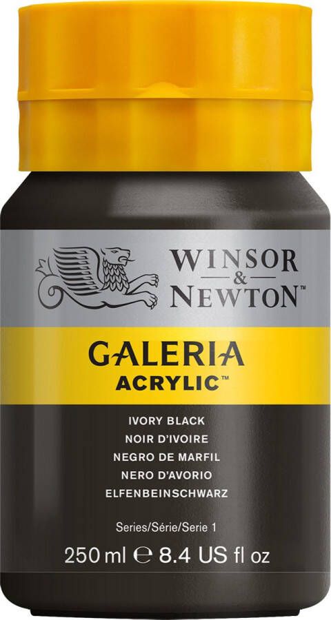 Winsor & Newton Galeria Acrylverf 250ml Ivory Black