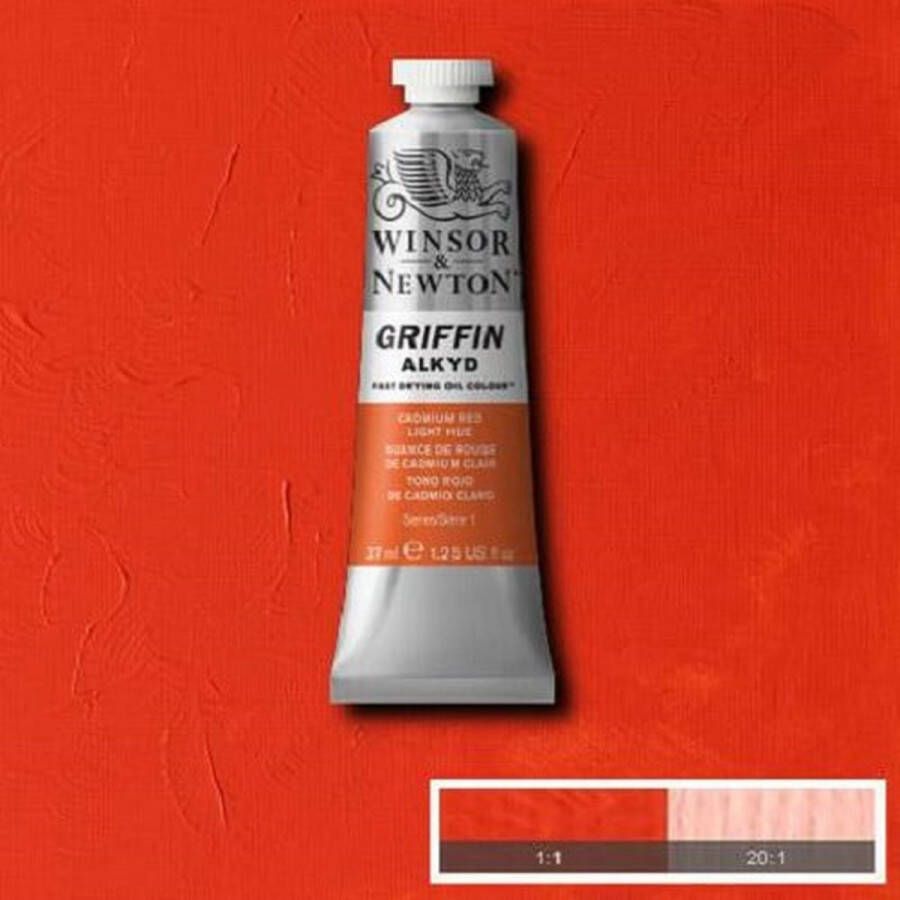 Winsor & Newton Griffin Alkyd Olieverf 37ML Cadmium Red Light Hue 101