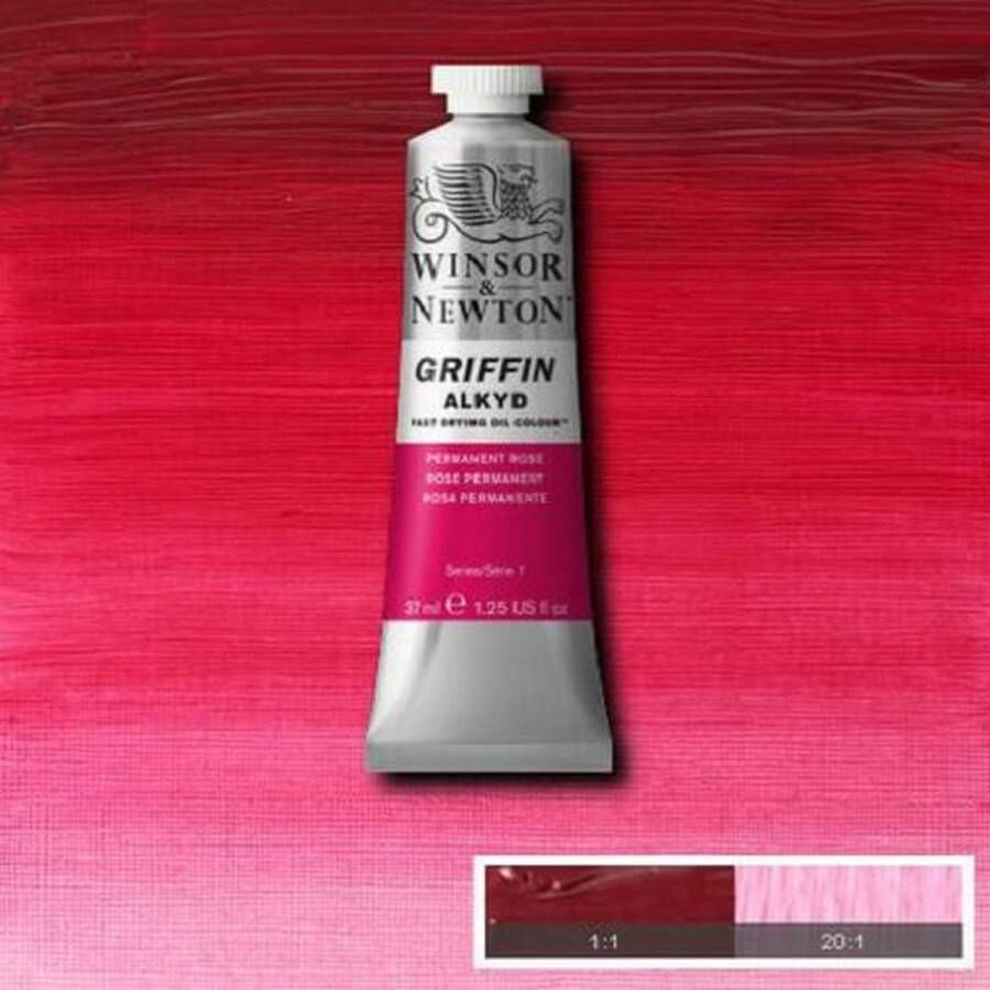 Winsor & Newton Griffin Alkyd Olieverf 37ML Permanent Rose 501