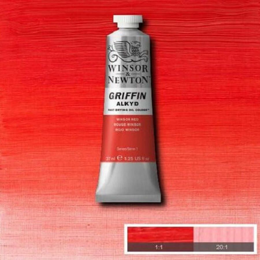 Winsor & Newton Griffin Alkyd Olieverf 37ML Winsor Red 726