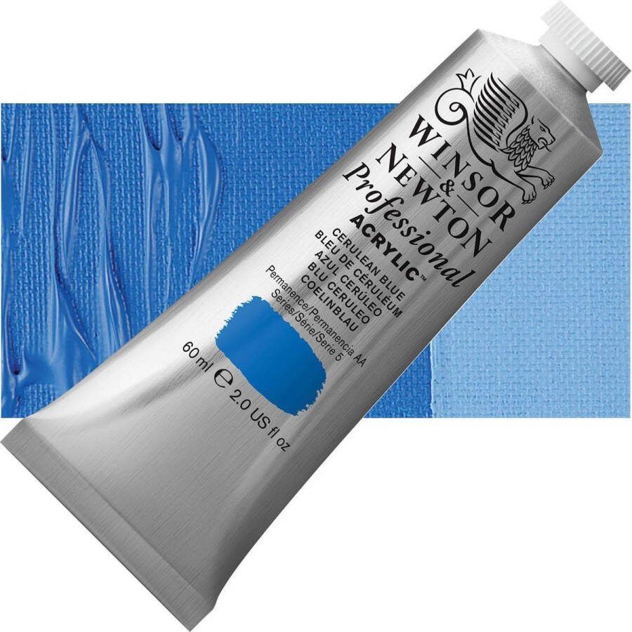 Winsor & Newton Professional Acrylic Tube Cerulean Blue (137) 60 ml