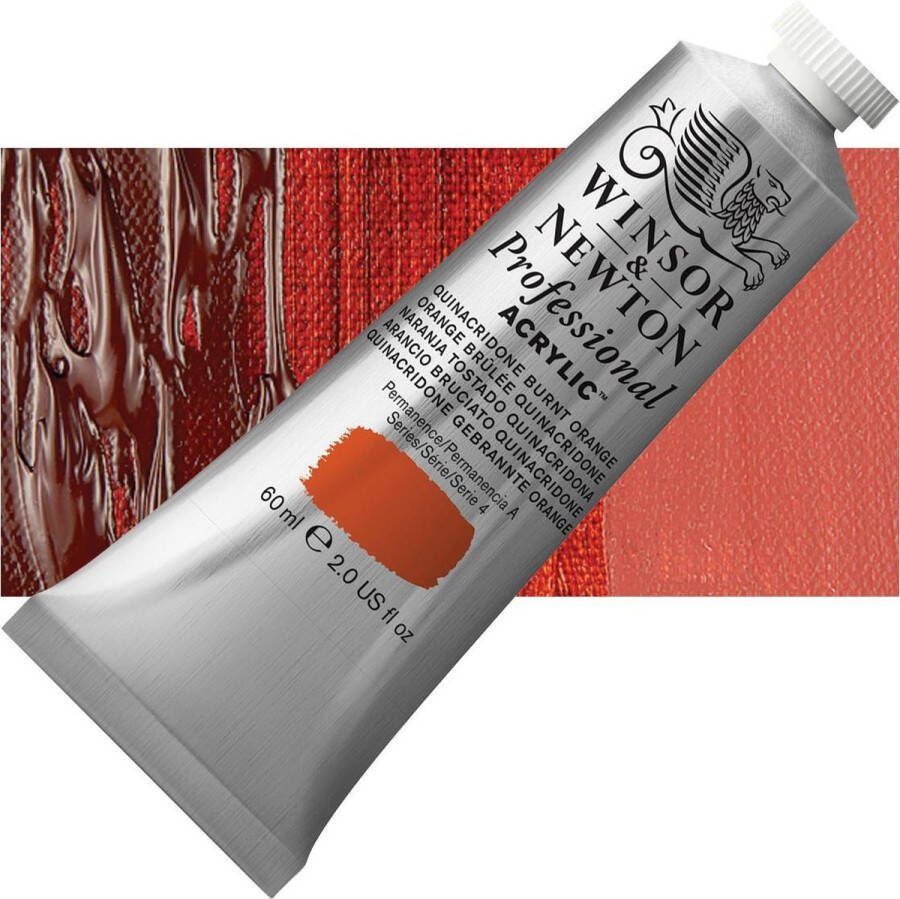 Winsor & Newton Professional Acrylic Tube Quinacridone Burnt Orange (549) 60 ml