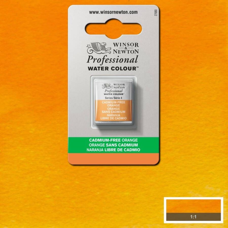 Winsor & Newton Professionele Aquarelverf Halve Nap Cadmium Free Oranje