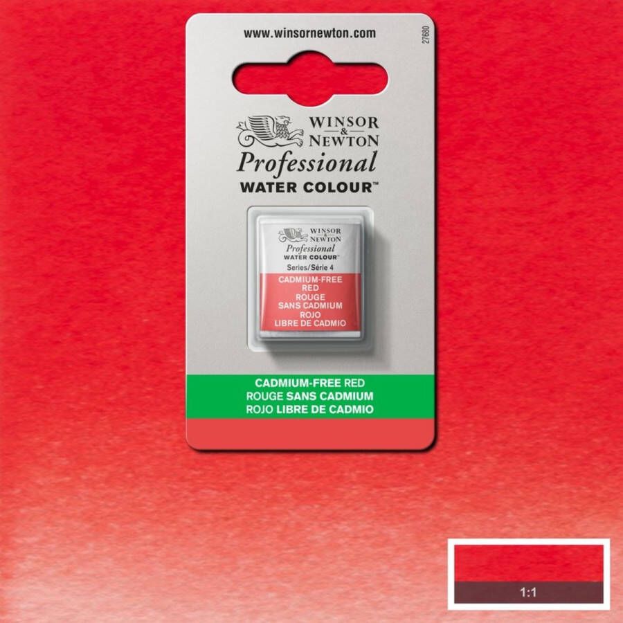 Winsor & Newton Professionele Aquarelverf Halve Nap Cadmium Free Red