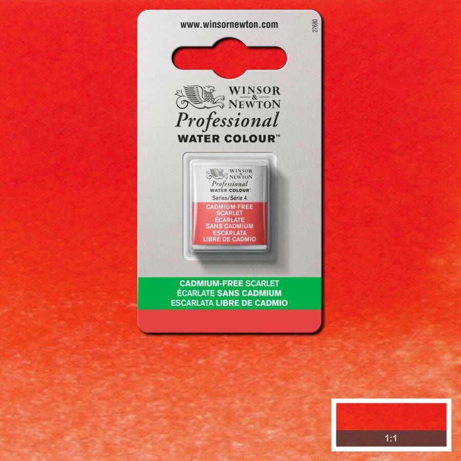 Winsor & Newton Professionele Aquarelverf Halve Nap Cadmium Free Scarlet