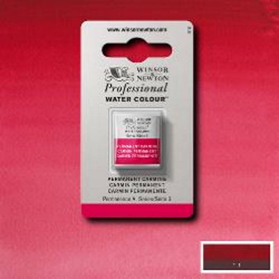 Winsor & Newton Professionele Aquarelverf Halve Nap Permanent Carmine