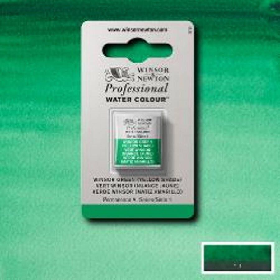 Winsor & Newton Professionele Aquarelverf Halve nap Winsor Green ( Yellow shade)