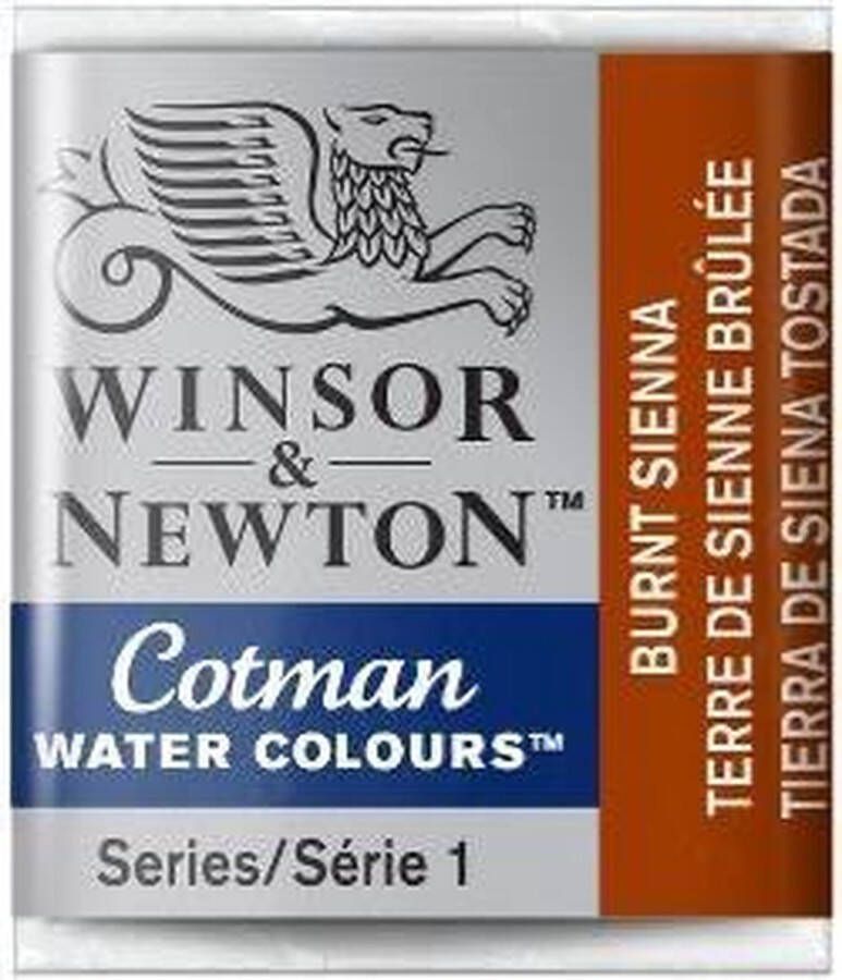 Winsor & Newton W&N Cotman Aquarelverf Half Napje Burnt Sienna