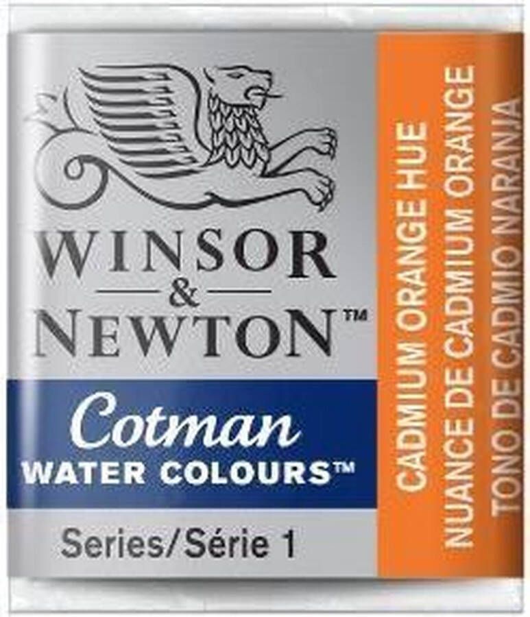 Winsor & Newton W&N Cotman Aquarelverf Half Napje Cadmium Oranje Hue