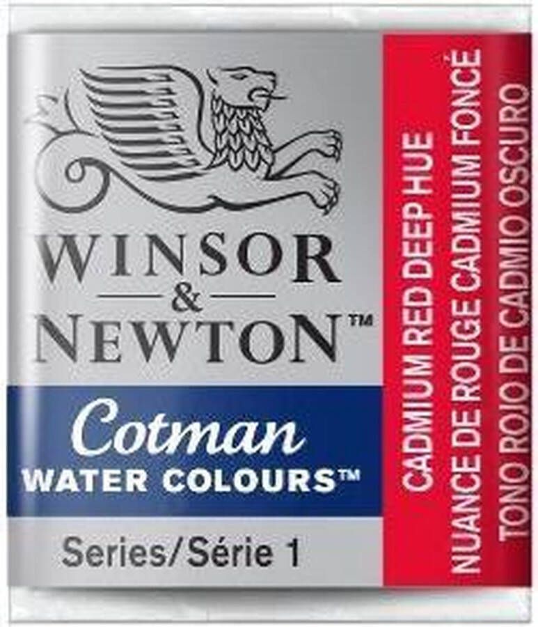 Winsor & Newton W&N Cotman Aquarelverf Half Napje Cadmium Red Deep Hue