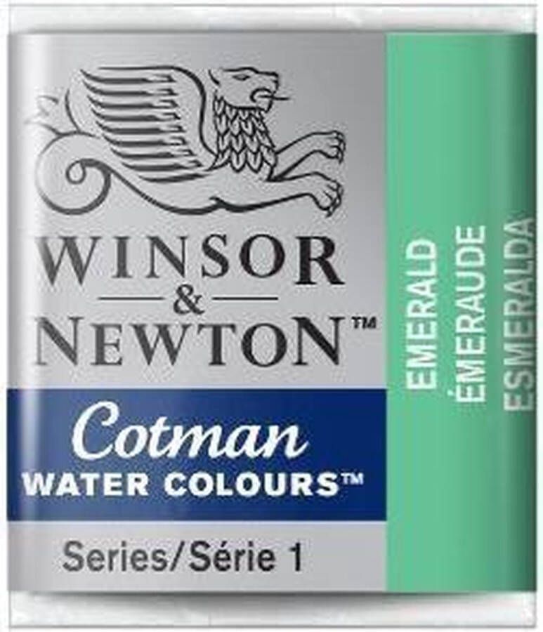 Winsor & Newton W&N Cotman Aquarelverf Half Napje Emerald