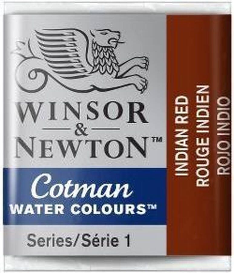 Winsor & Newton W&N Cotman Aquarelverf Half Napje Indian Red
