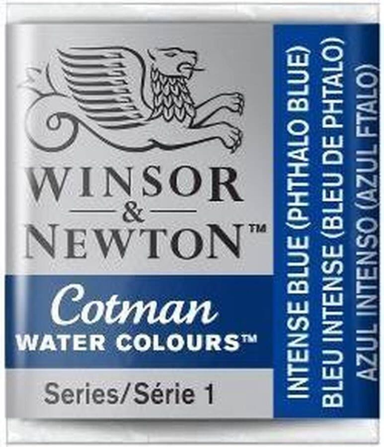 Winsor & Newton W&N Cotman Aquarelverf Half Napje Intense Blue