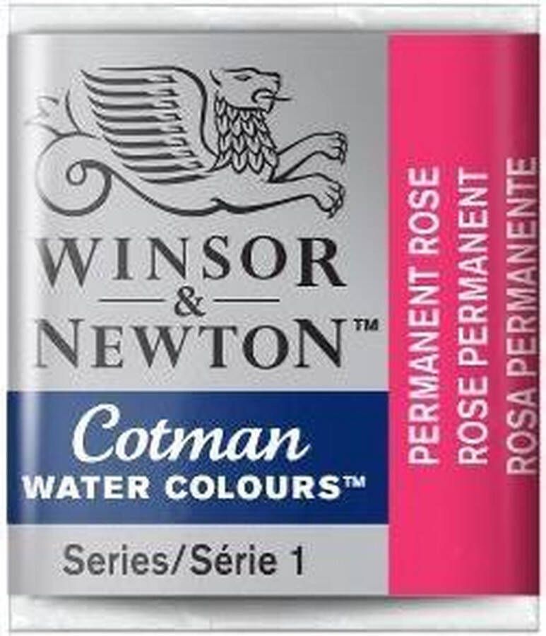 Winsor & Newton W&N Cotman Aquarelverf Half Napje Permanent Rose