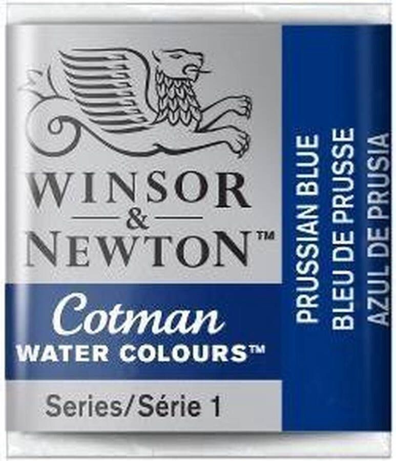 Winsor & Newton W&N Cotman Aquarelverf Half Napje Prussian Blue