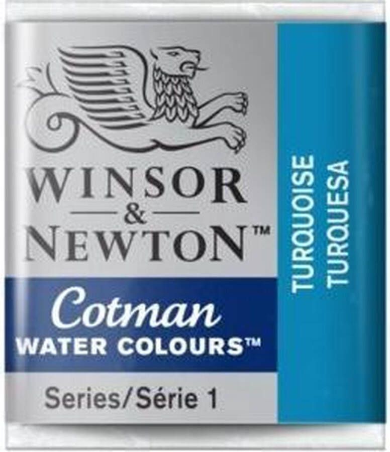 Winsor & Newton W&N Cotman Waterverf Half Napje TURQUOISE