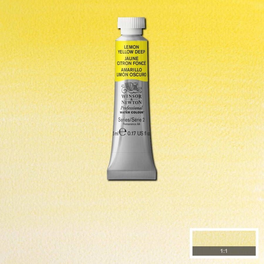 Winsor & Newton W&N Professional Aquarelverf 5ml | Lemon Yellow Deep