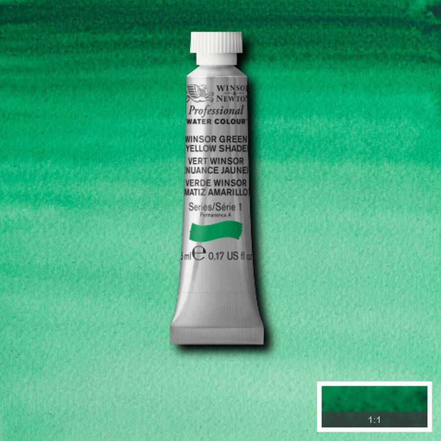 Winsor & Newton W&N Professional Aquarelverf 5ml | Winsor Green (Yellow Shade)