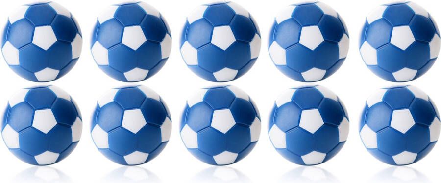 Winspeed Robertson Tafelvoetbal Ballen 35 mm Blauw Wit 10 stuks