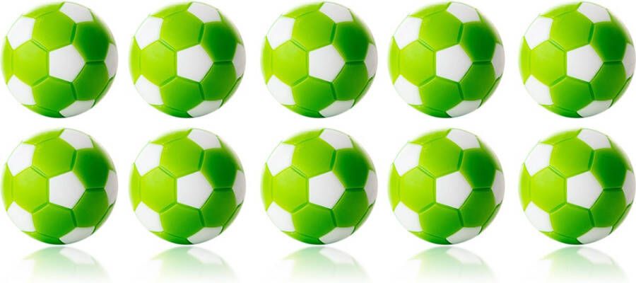 Winspeed Robertson Tafelvoetbal Ballen 35 mm Groen Wit 10 stuks