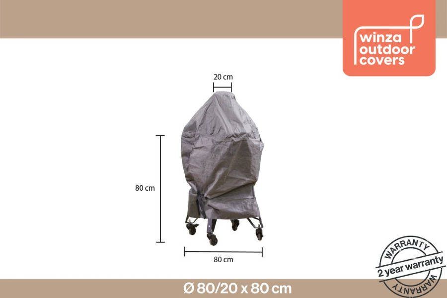 Winza Outdoor Covers Premium beschermhoes BBQ kamado Afmeting : Ø 80 20x80 cm Waterdicht Kleurecht Barbecuehoes