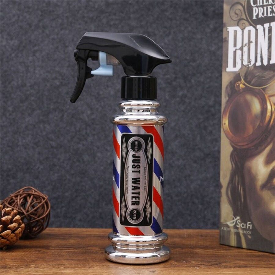 WiseGoods Luxe Kapper Spuitfles Kappersspuit Plantenspuit Waterverstuiver Waterspuit Haar Haren Haarspuit Zilver