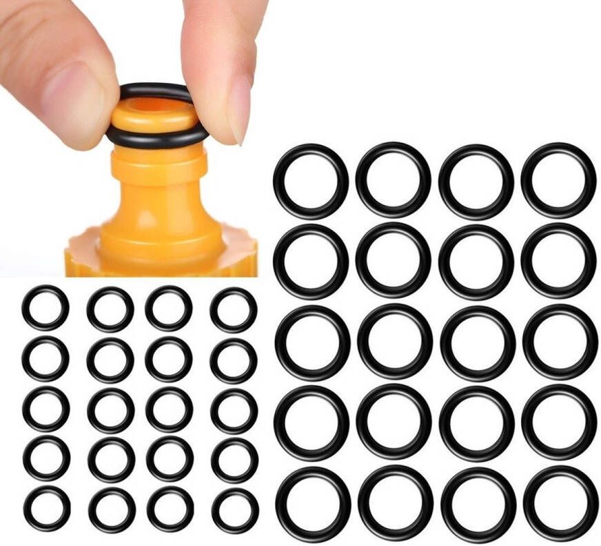 WiseGoods Luxe Set 1 2 M22 & 3 8 O Ringen Ring Voor Slang Tuinieren Rubber Voor Hogedrukreiniger Kraan Tuinslang 40st