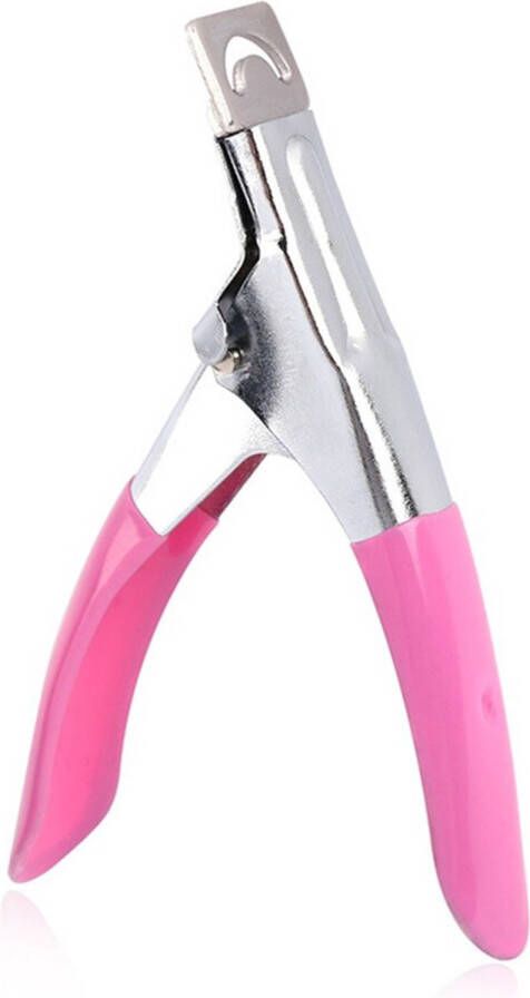 WiseGoods Nageltip Knipper Tipknipper Kunstnagels Nageltang Nail Art Nagelknipper Acrylnagels French Manicure RVS Roze